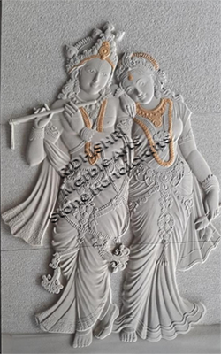 marble radha krishna murals carvings