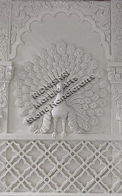 wall carvings peacock